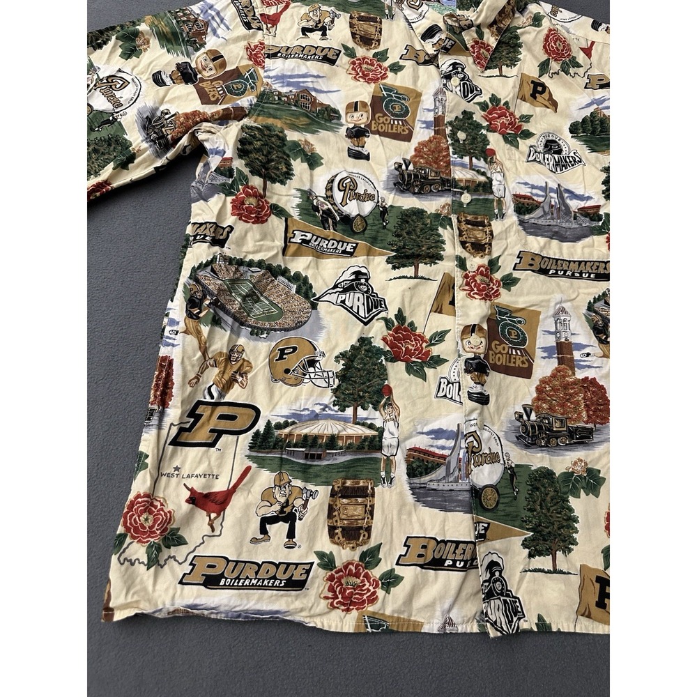 Reyn Spooner Hawaiian Shirt XL Purdue University Boilermakers College Football - Picture 3 of 7